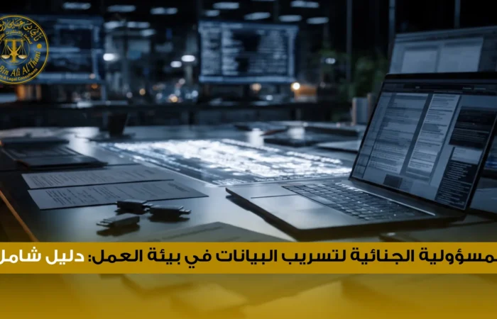 المسؤولية الجنائية لتسريب البيانات
